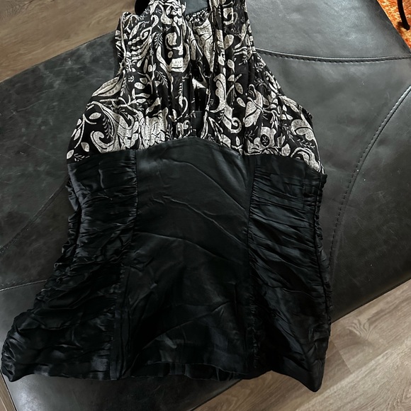 Arden B. 80's Halter Top Black & White - Picture 5 of 5